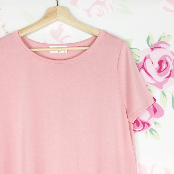 Anthropologie Lavender Field Pink Ruffled Shirt L - Picture 2 of 5